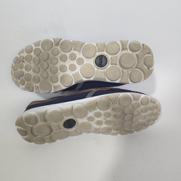 Skechers Relaxed Fit Women's Breathe Easy Fortune Knit Boat Shoes Navy Tan 8.5 - Picture 6 of 10